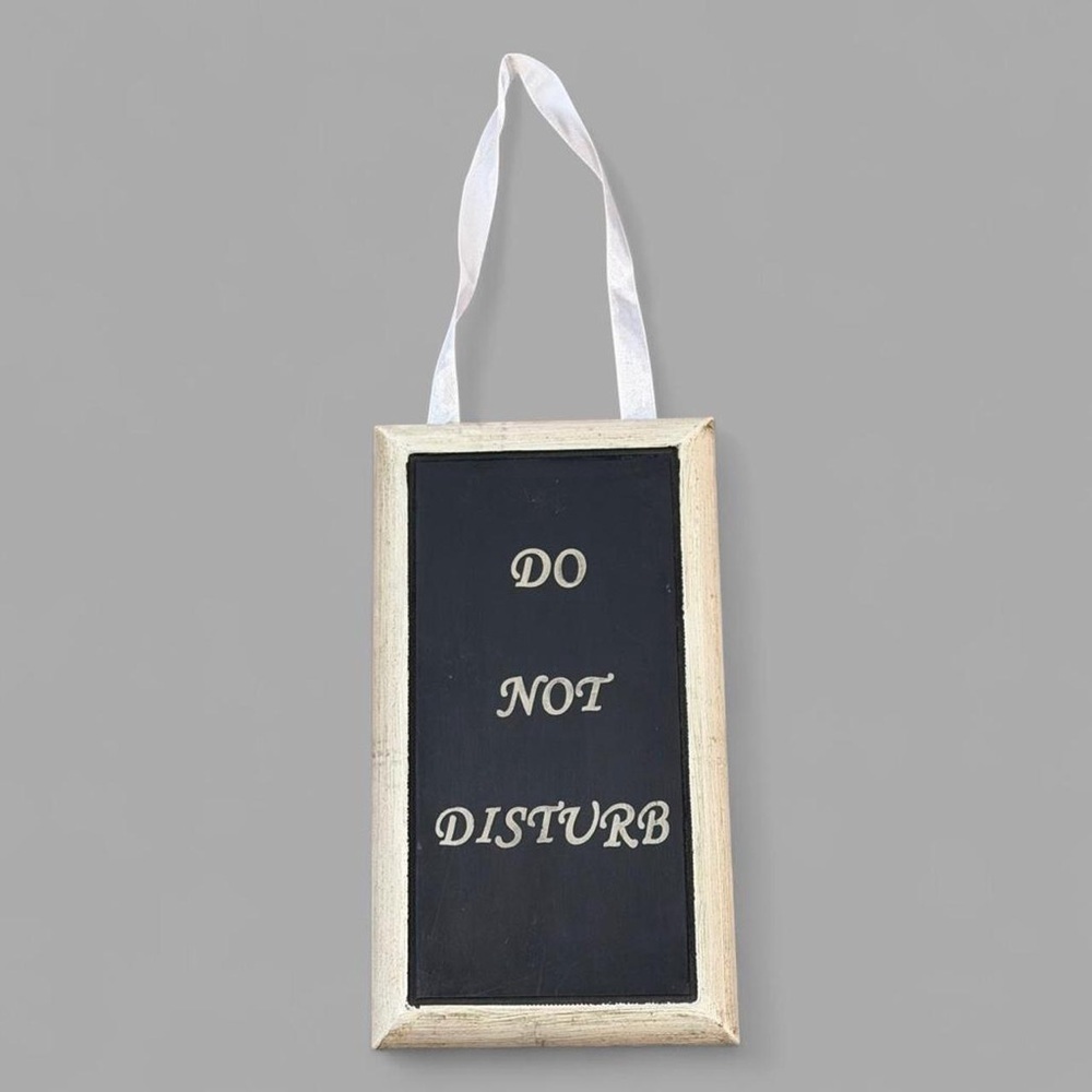 Black and White 'Do Not Disturb' Hanging Sign